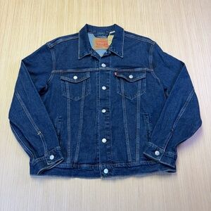 NEW Levi's Denim Trucker Jacket Mens Large Blue Standard Stretch Cotton